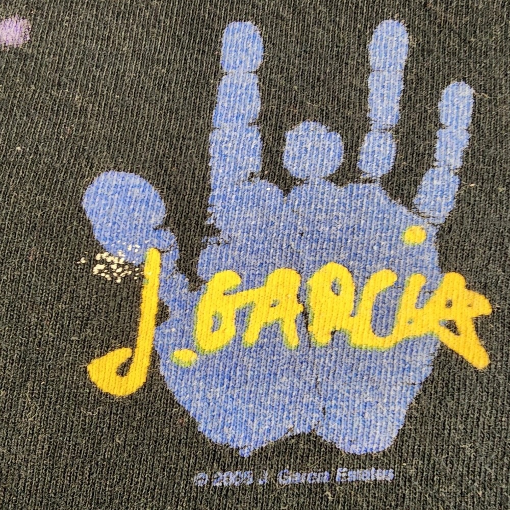 🌌VTG Jerry Garcia Liquid Blue 2XL Cosmic Grateful Dead Graphic Tee Y2K band Tee - Picture 3 of 10